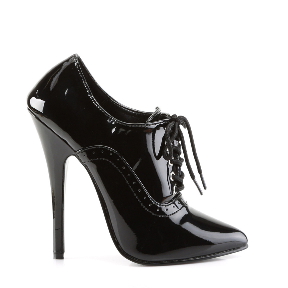 Patent Pointed Toe Lace Up High Heel Ankle Boots - Picture 5 of 5